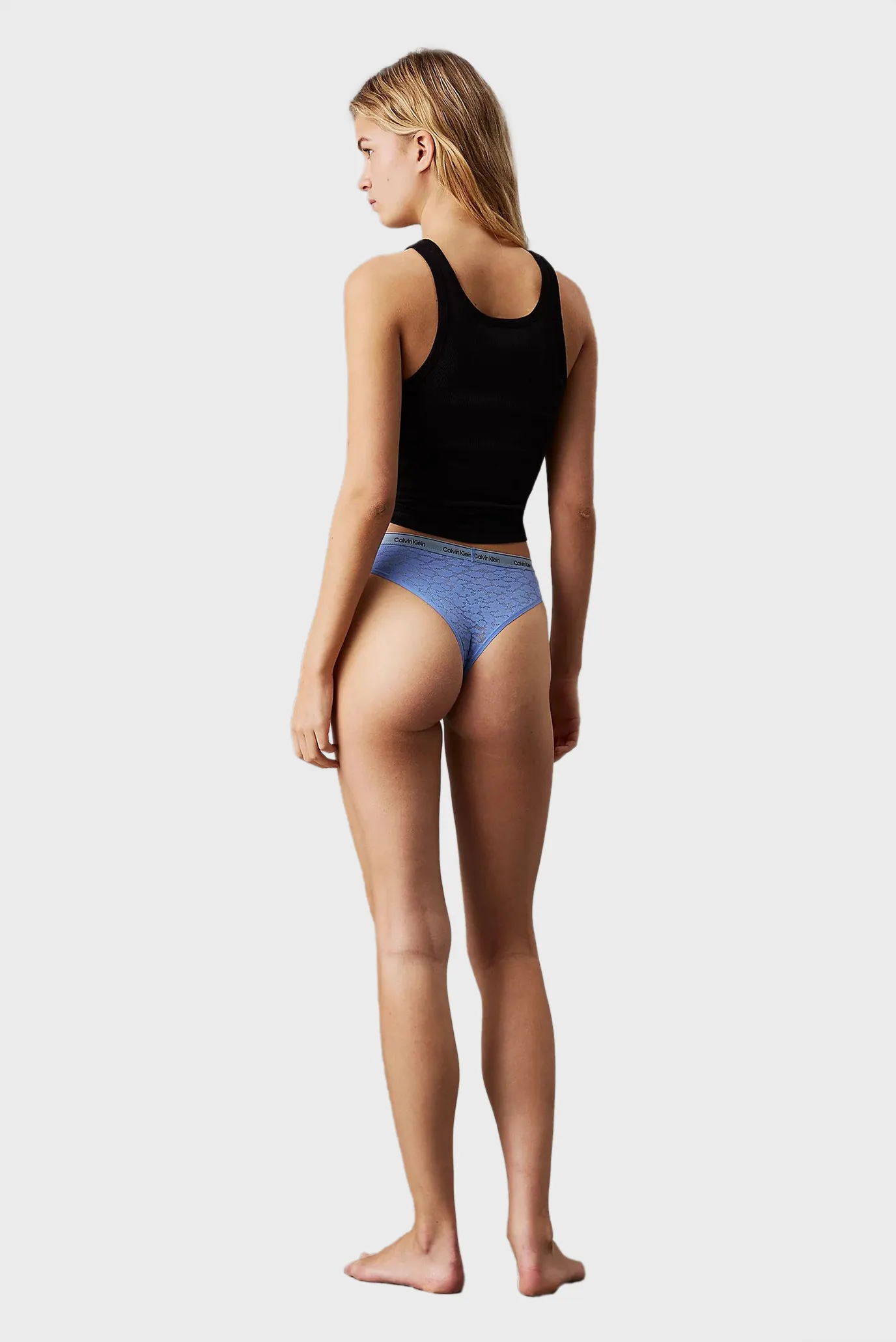 Жіночі блакитні трусики з візерунком BRAZILIAN 3