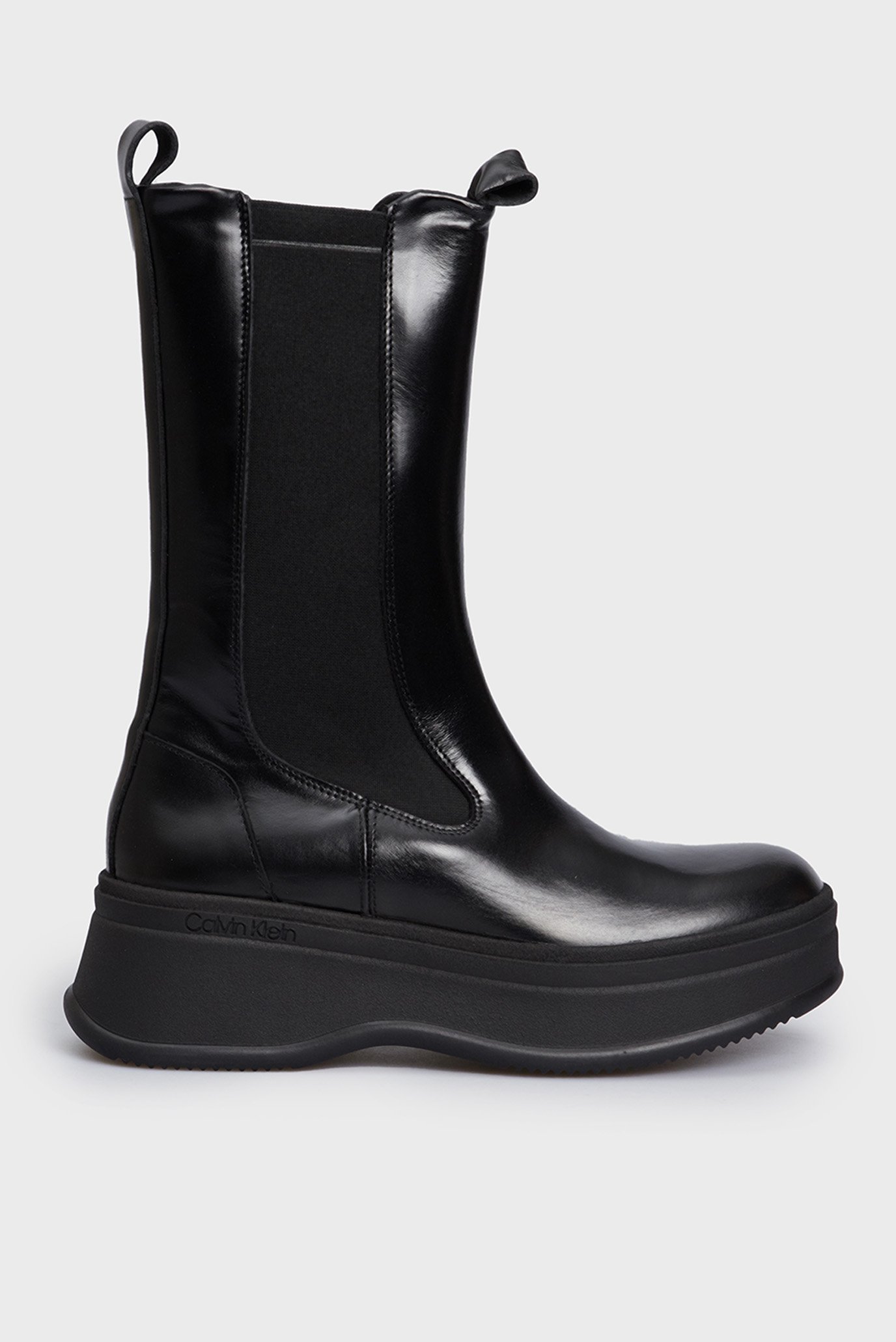 Женские черные кожаные челси PITCHED CHELSEA BOOT 1