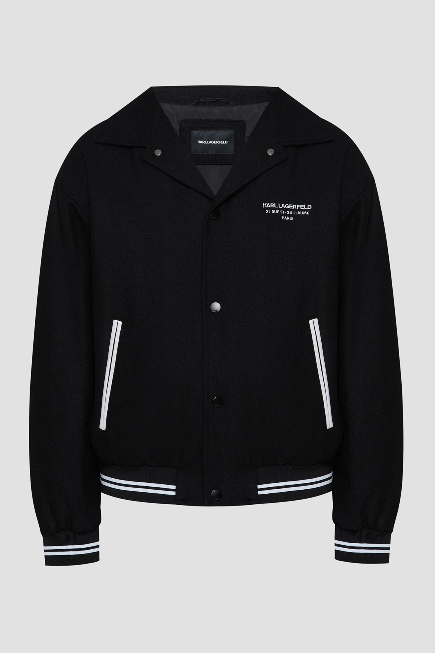 Мужская черная шерстяная куртка Черный 50 Karl Lagerfeld 553538.505006;991 Мужская черная шерстяная куртка Черный 50 Karl Lagerfeld 553538.505006;991