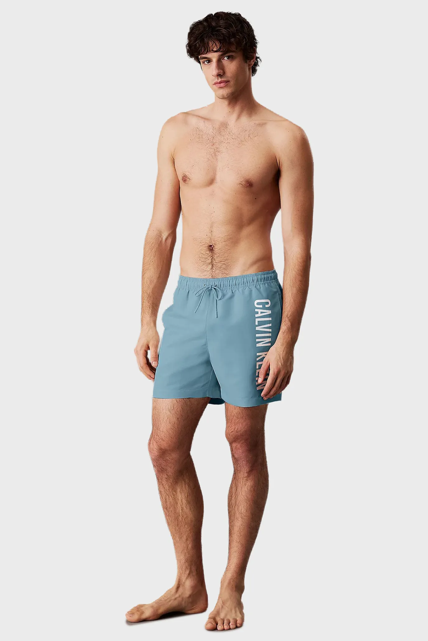 Чоловічі блакитні плавальні шорти MEDIUM DRAWSTRING 2