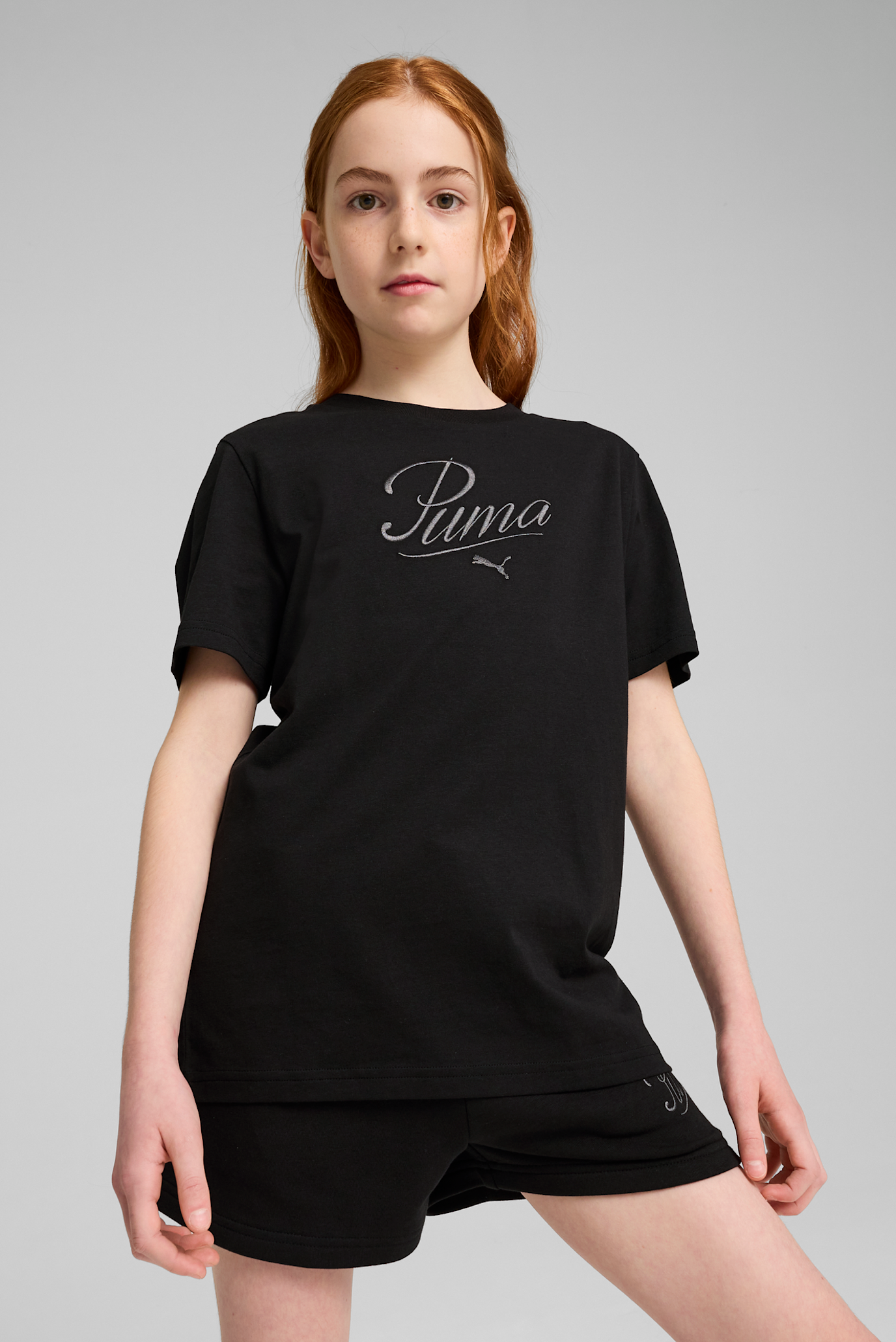 Дитяча чорна футболка Essentials Script Tee Youth 1