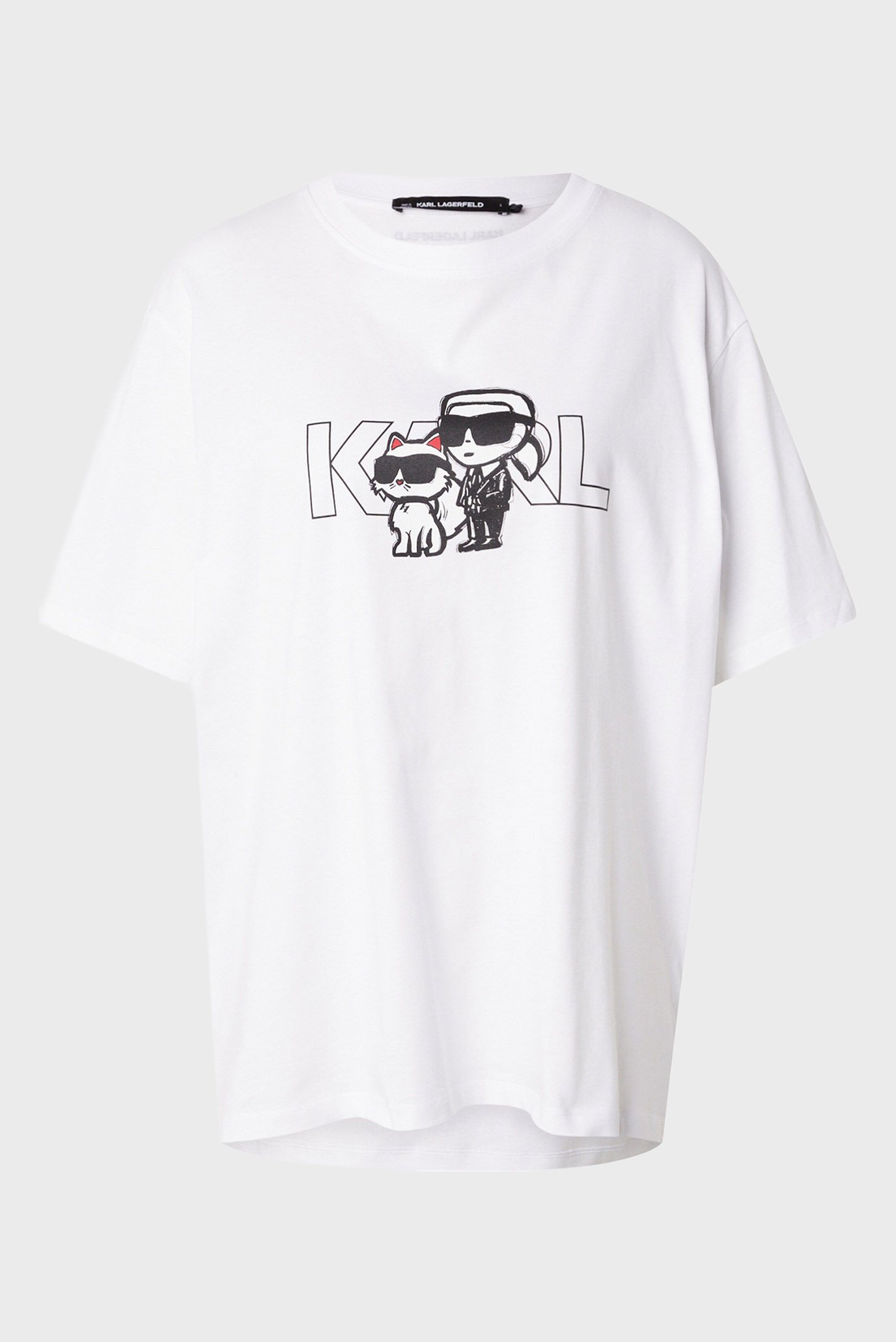 Женская белая футболка Ikon Seasonal Белый L Karl Lagerfeld A3W17084 Женская белая футболка Ikon Seasonal Белый L Karl Lagerfeld A3W17084