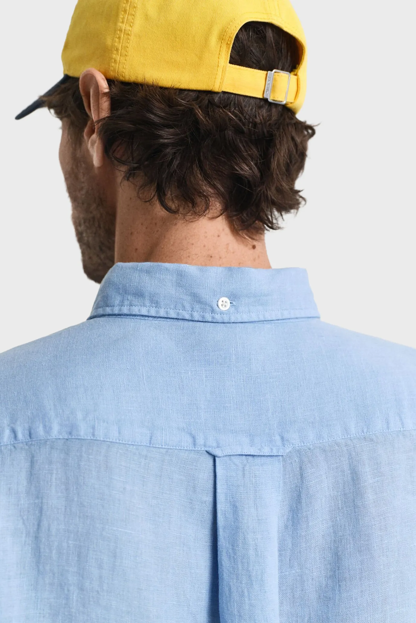 Мужская голубая льняная рубашка REG GMNT DYED LINEN 5