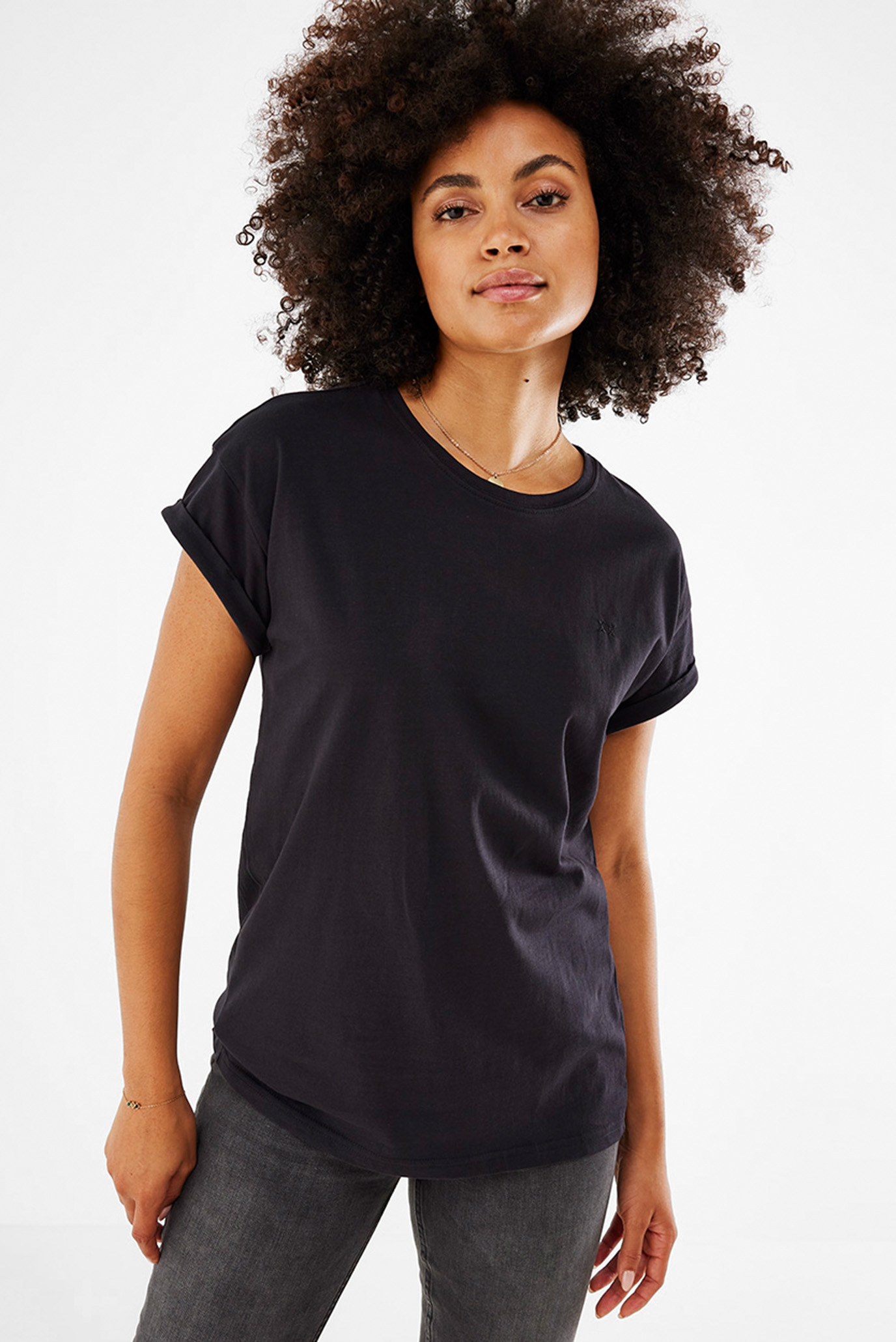 Женская черная футболка FAY 1
