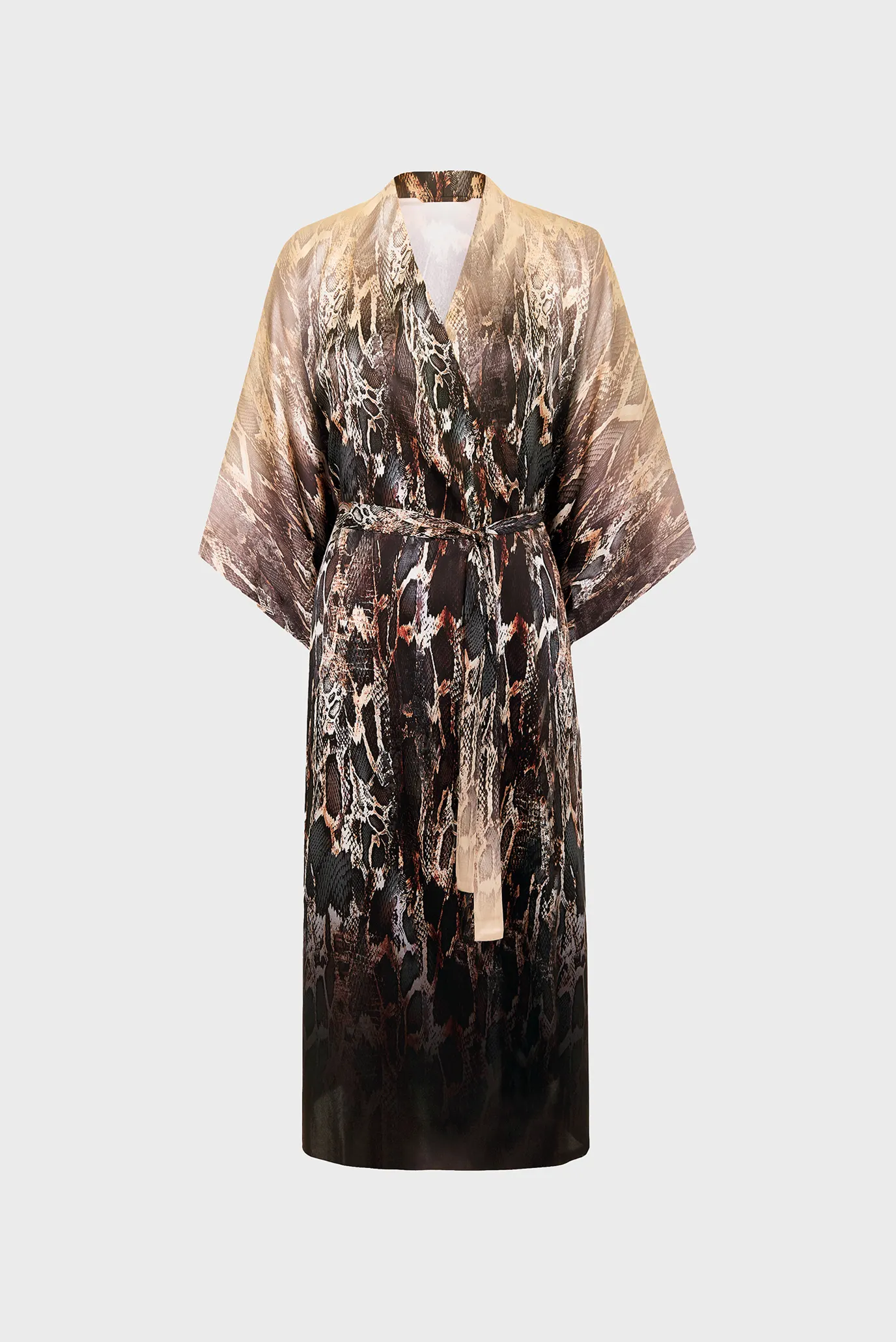 Женский шелковый пеньюар с узором 5