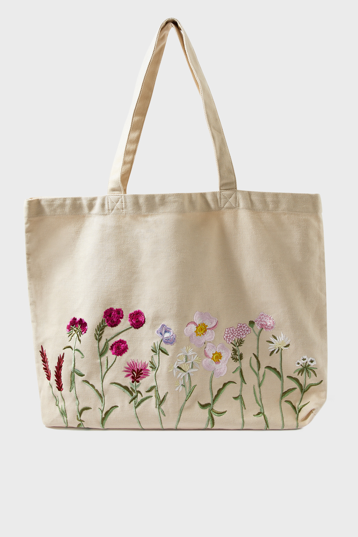 Женская бежевая сумка Floral Embroidered 1