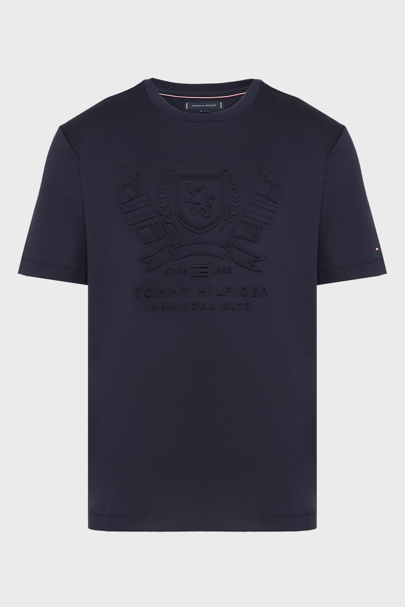 Мужская темно-синяя футболка EMBOSS Синий S Tommy Hilfiger MW0MW39168 Мужская темно-синяя футболка EMBOSS Синий S Tommy Hilfiger MW0MW39168