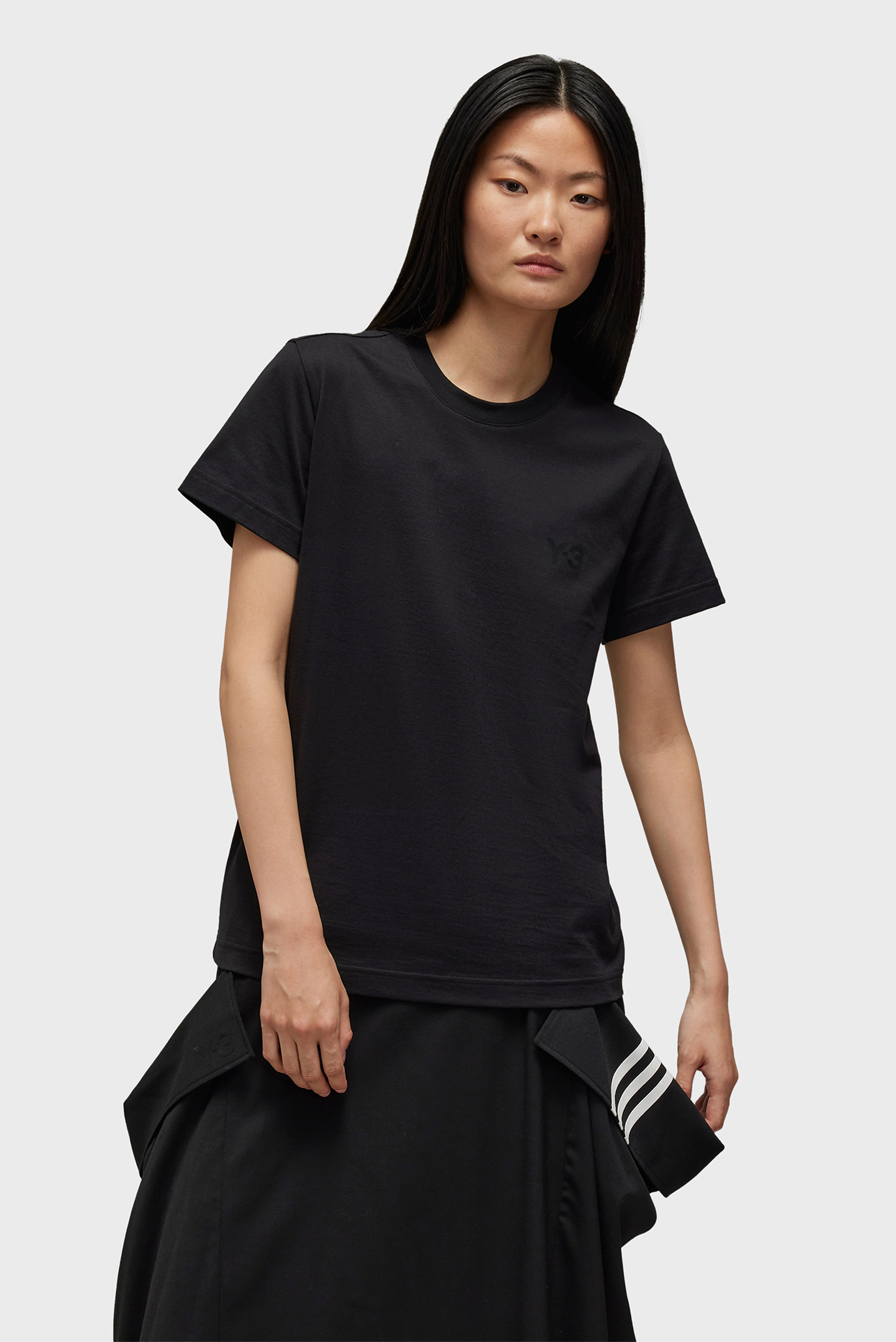 Женская черная футболка Y-3 Regular T-Shirt 1