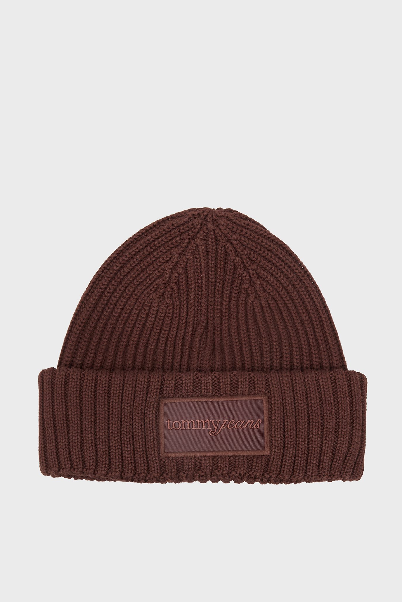 Женская темно-коричневая шапка SCRIPT Коричневый ONESIZE Tommy Jeans AW0AW17909 Женская темно-коричневая шапка SCRIPT Коричневый ONESIZE Tommy Jeans AW0AW17909