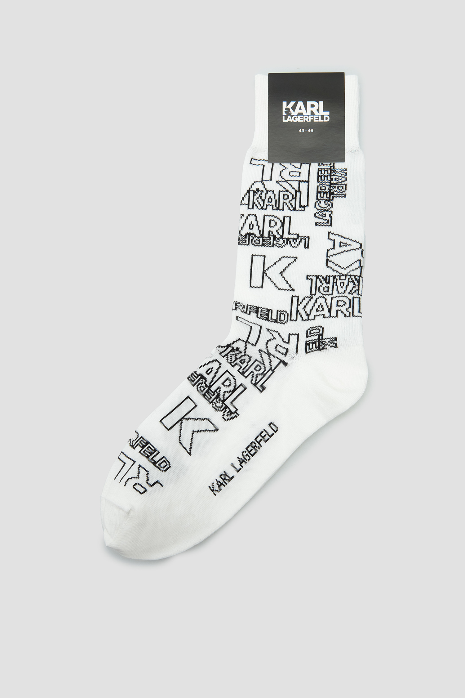 Чоловічі білі шкарпетки з візерунком 1