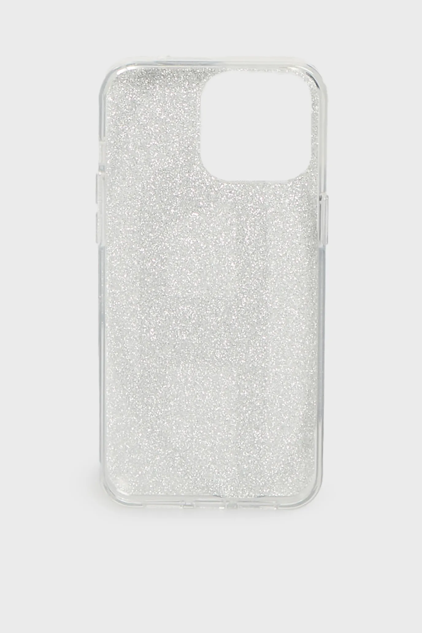 Серебристый чехол для телефона Diesel Oval D Glitter Case SS24 for iPhone 15 Pro Max 3