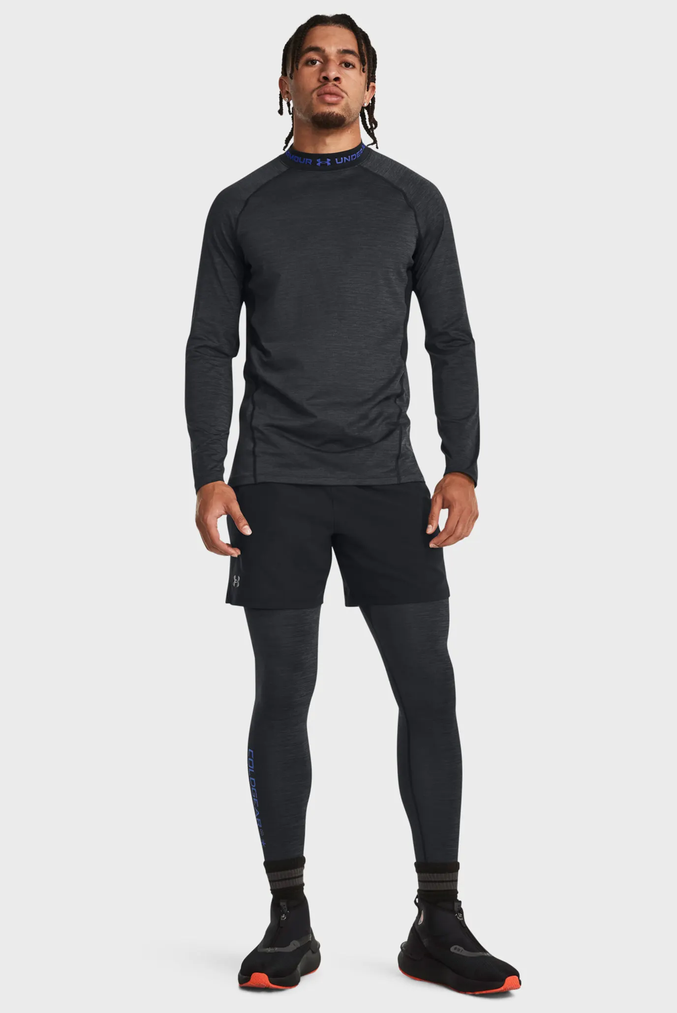 Чоловічі чорні термобрюки UA CG Armour Twist Lgs 2