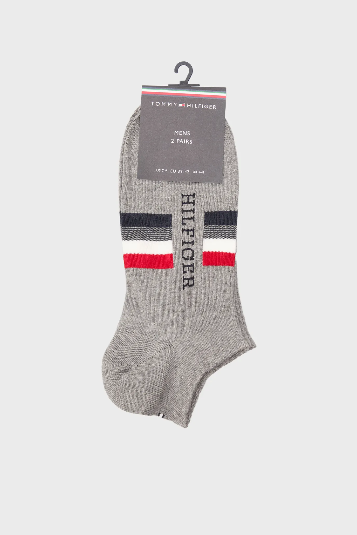 Мужские серые носки (2 пары) SNEAKER Серый 39-42 Tommy Hilfiger 701232467