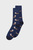 Чоловічі темно-сині шкарпетки з візерунком