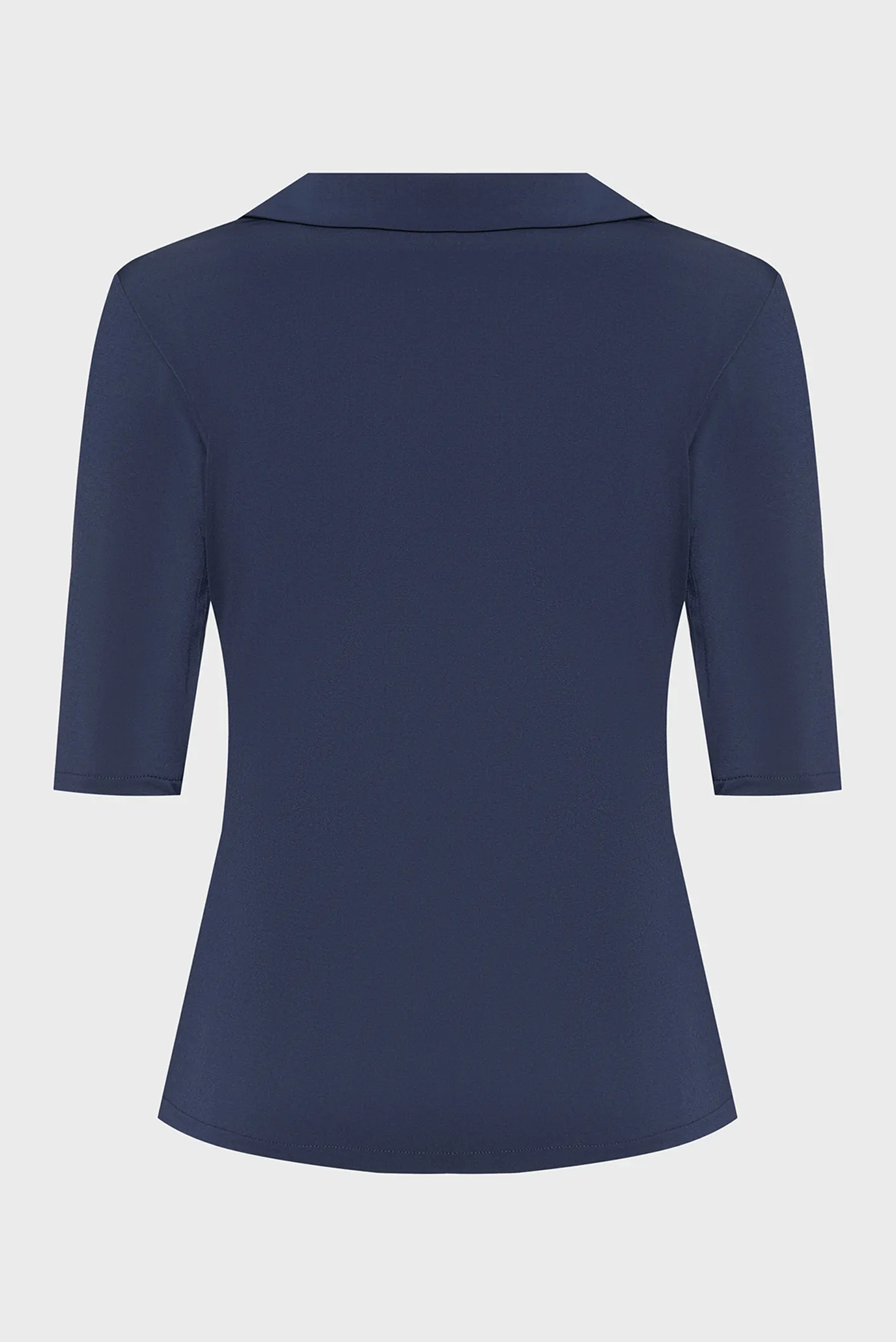 Жіноче темно-синє поло CREPE JERSEY 8