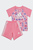 Детский розовый комплект одежды (футболка, шорты) Dino Camo Allover Print