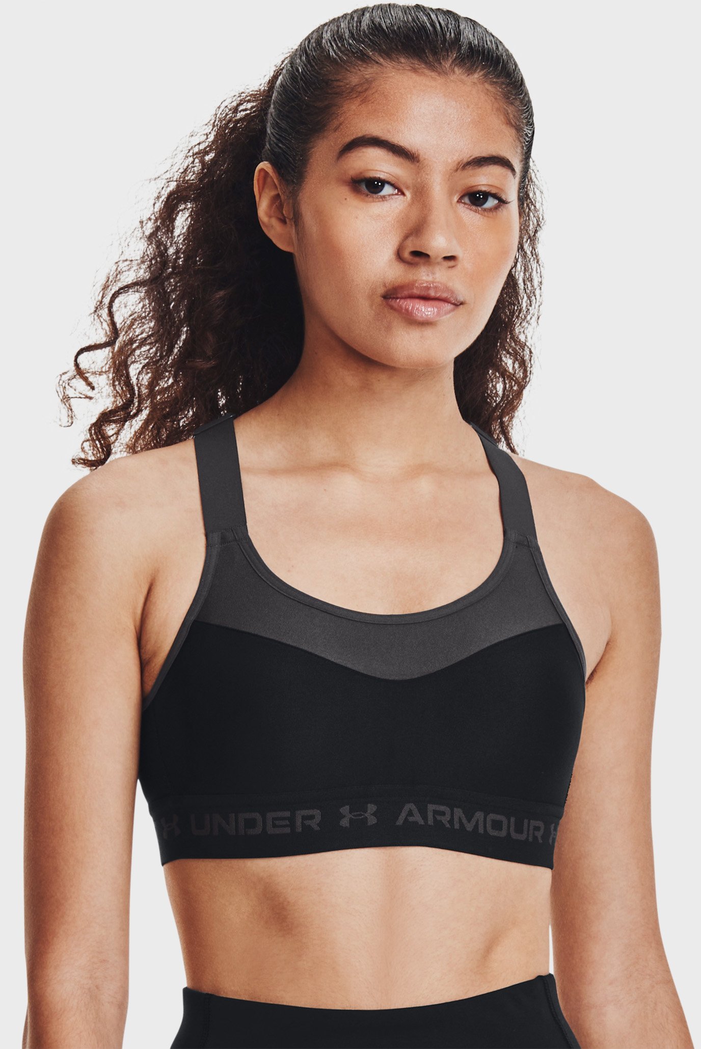 Женский черный топ Armour High Crossback Bra 1