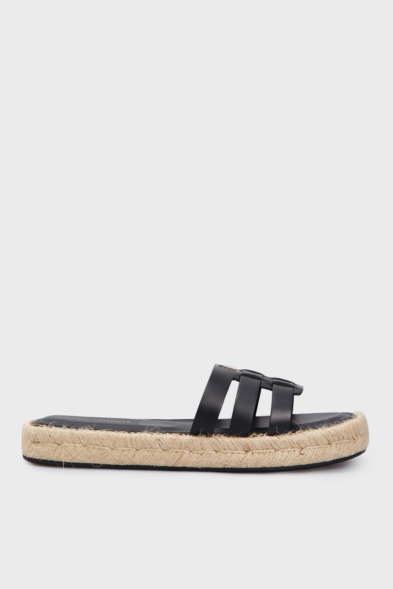 Женские черные кожаные слайдеры AUTHENTIC FLAT LTHR ESPADRILLE 1