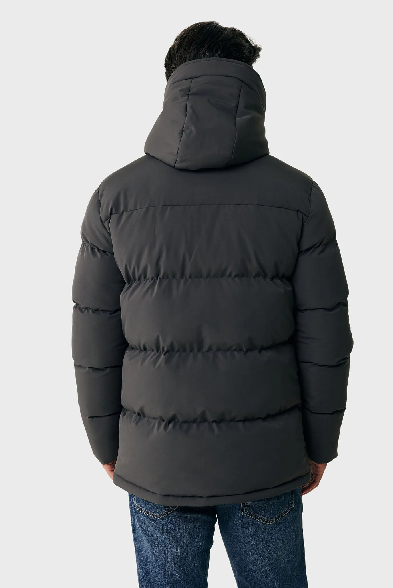 Чоловіча темно-сіра парка 3