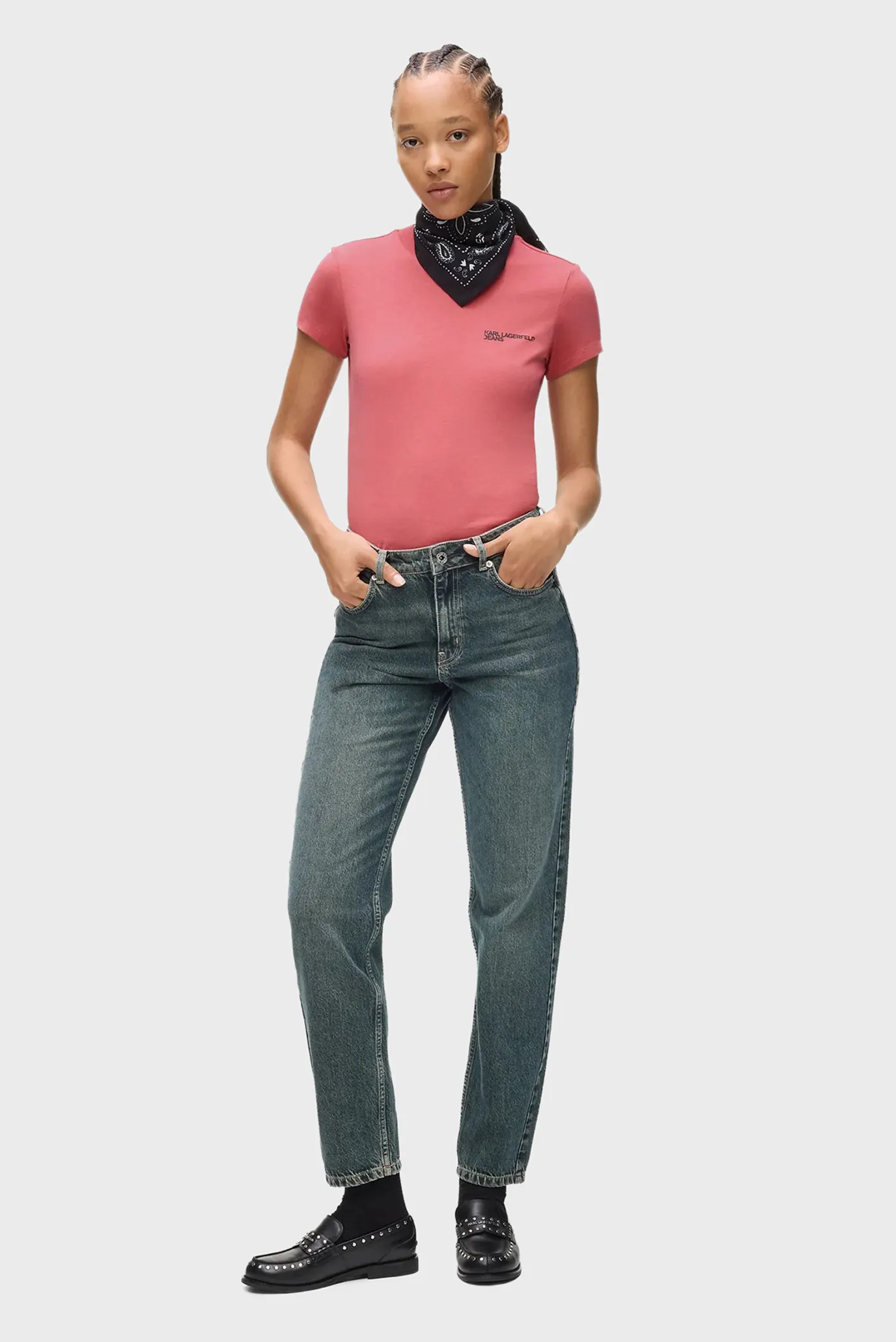 Женская розовая футболка slim ss tee 2