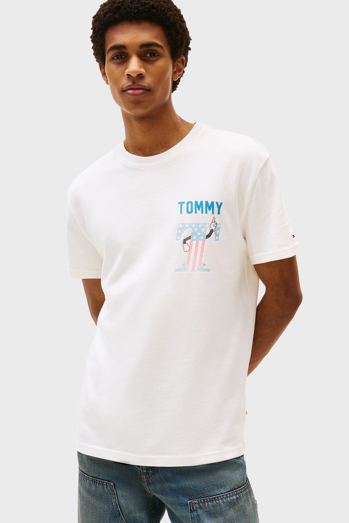 Мужская белая футболка REG USA SCRIPT Белый XL Tommy Jeans DM0DM21914 Мужская белая футболка REG USA SCRIPT Белый XL Tommy Jeans DM0DM21914