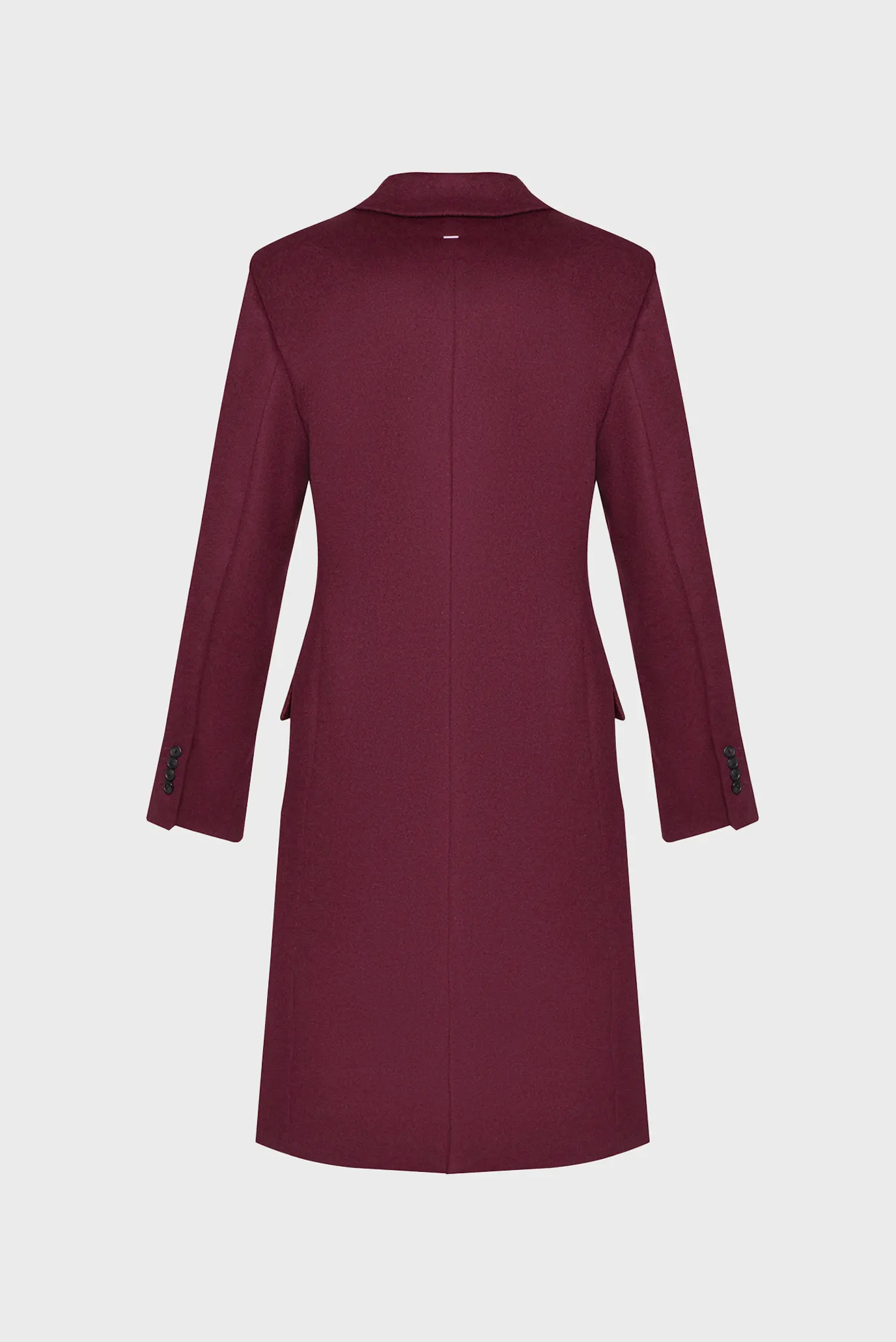 Жіноче бордове вовняне пальто 6