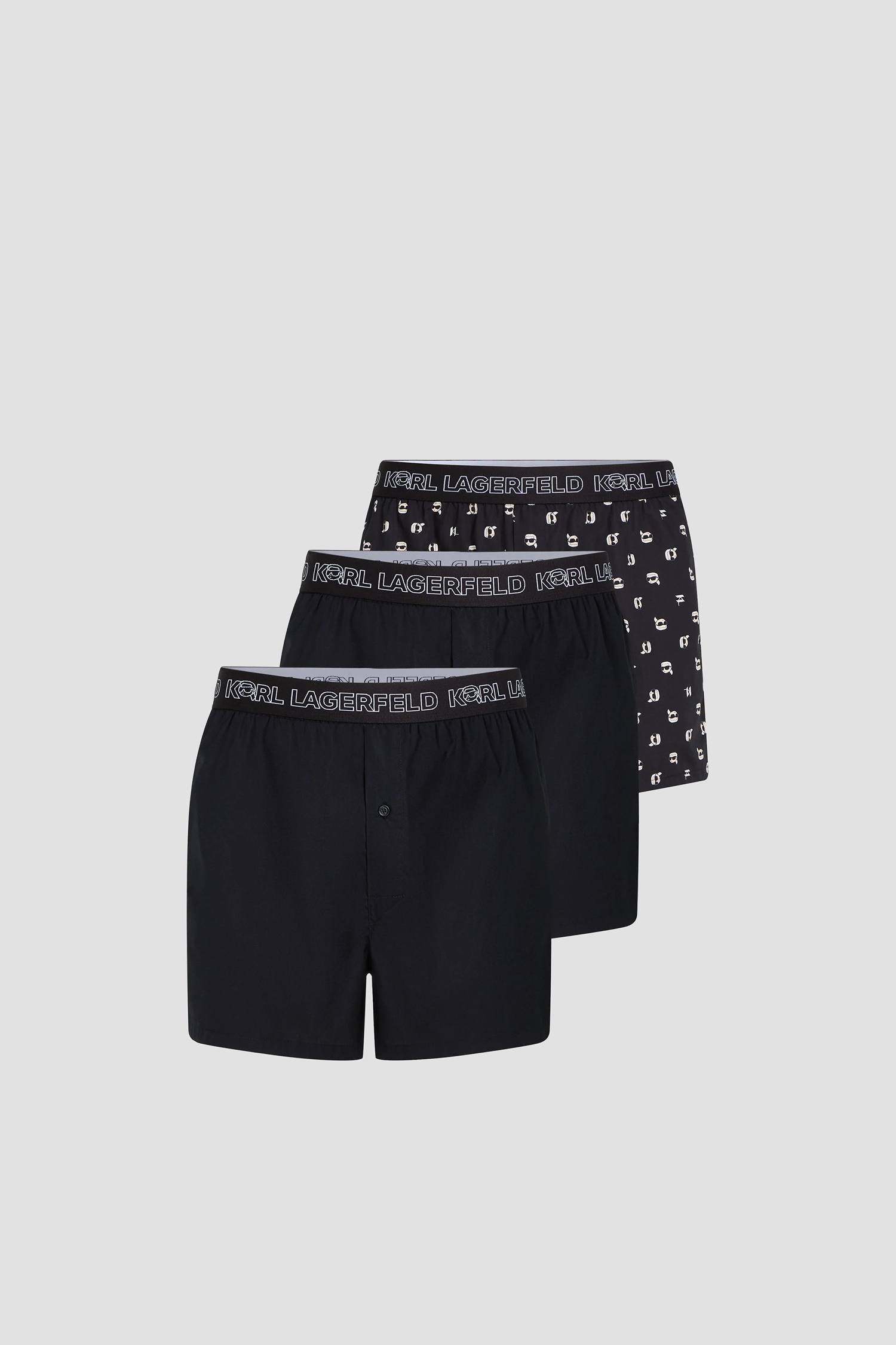 Мужские черные боксеры (3 шт) Черный S Karl Lagerfeld A1M47131;R70