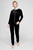 Жіночий чорний велюровий костюм (світшот, брюки)