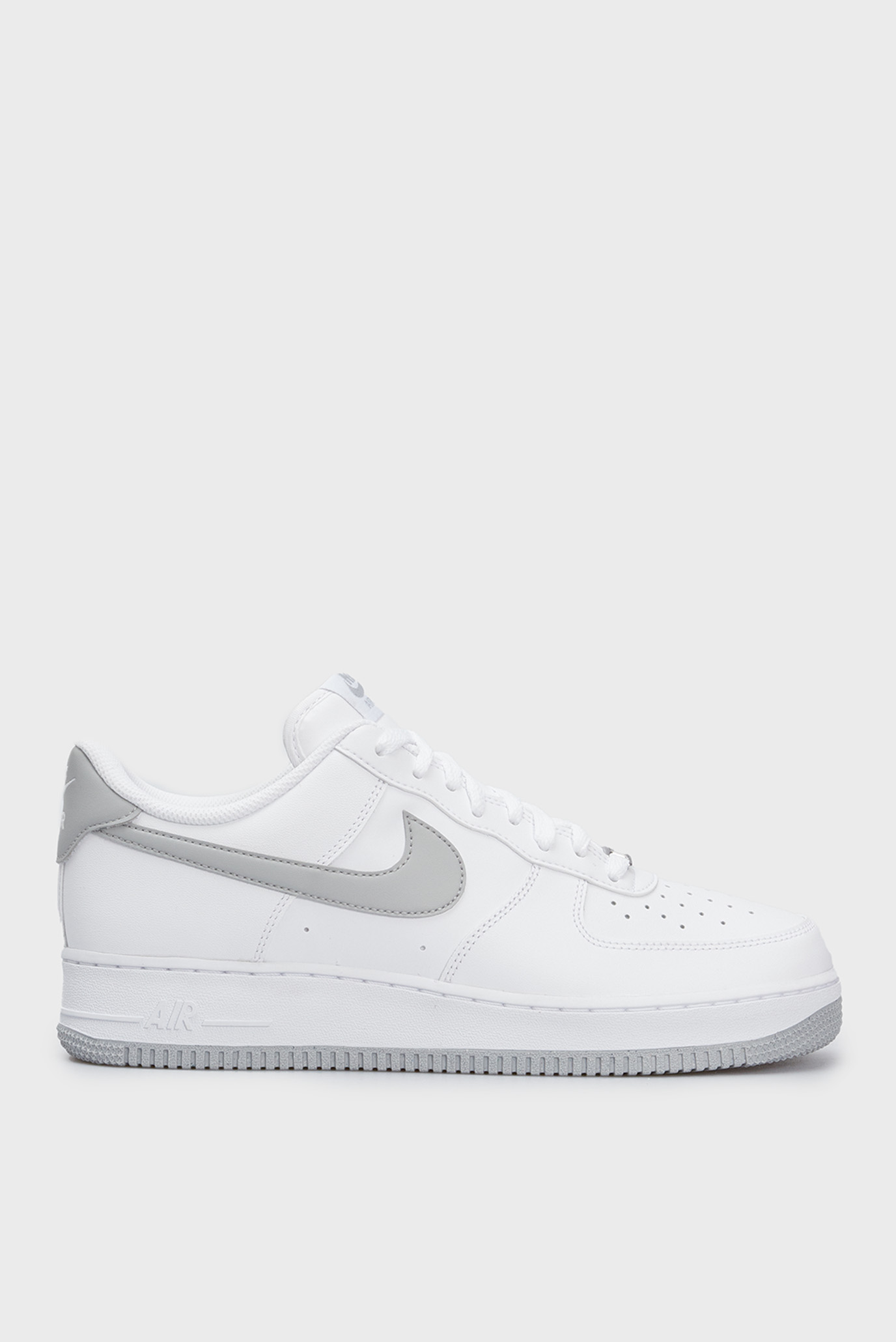 Мужские белые кожаные сникерсы AIR FORCE 1 07 1