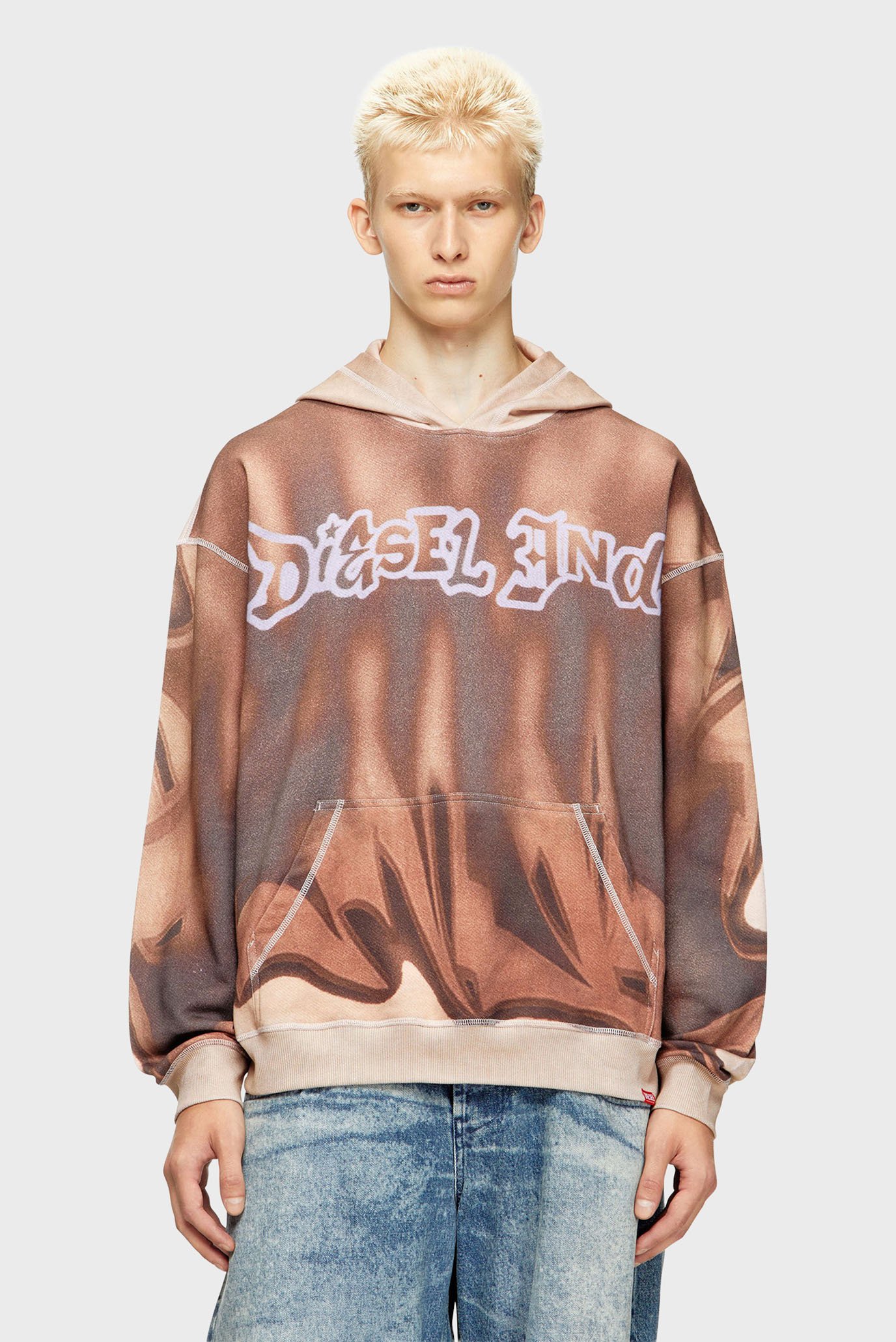 Мужское коричневое худи S-BOXT-HOOD-SHOW Коричневый XL Diesel A21803 0PGBU Мужское коричневое худи S-BOXT-HOOD-SHOW Коричневый XL Diesel A21803 0PGBU
