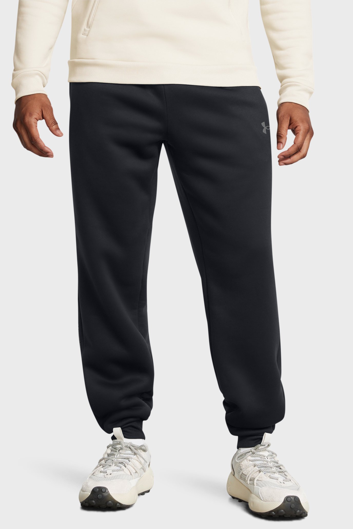 Чоловічі чорні спортивні штани UA Armour Fleece Pro Jogger 1