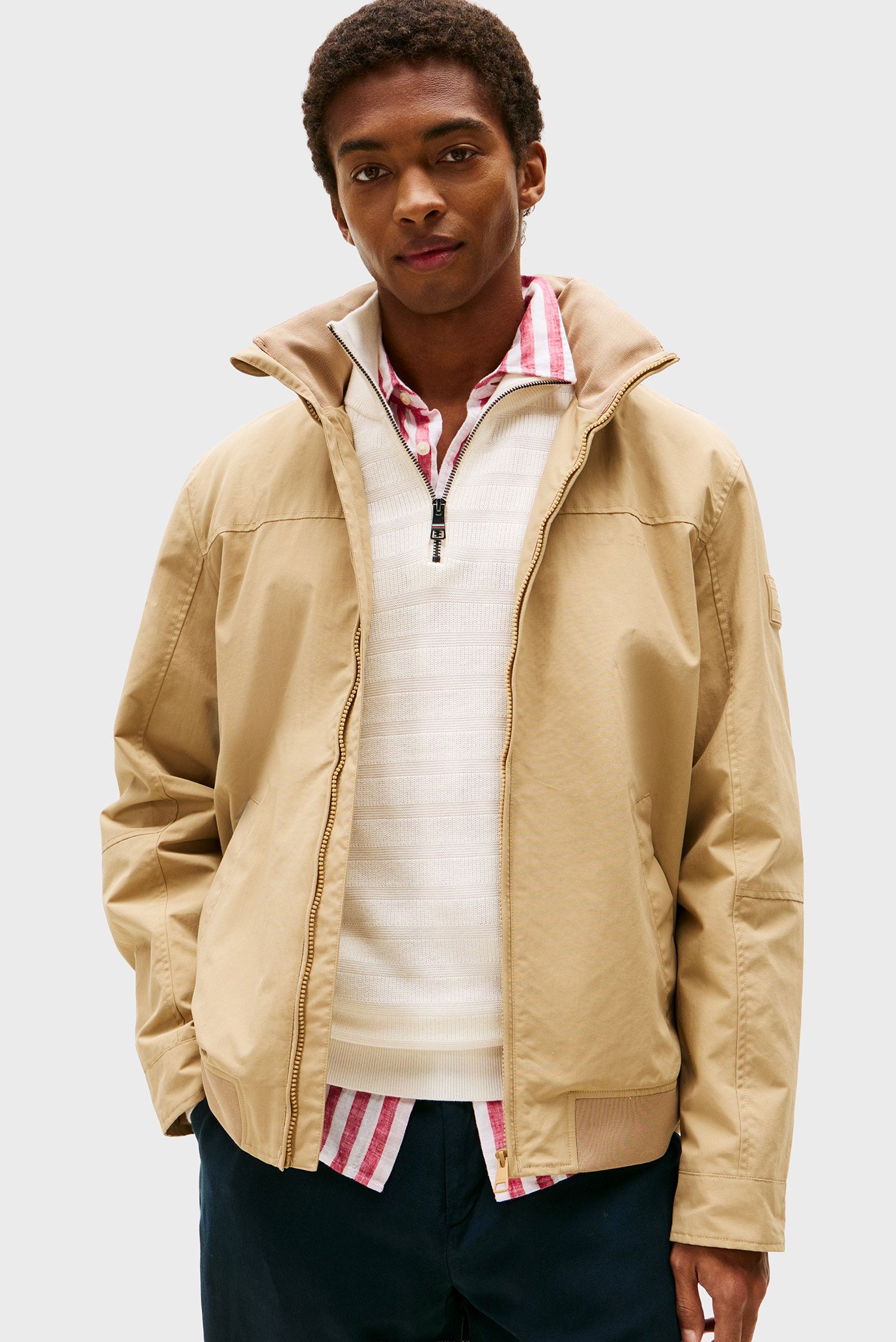 Мужская бежевая ветровка IM REGATTA JACKET Бежевый M Tommy Hilfiger MW0MW37808 Мужская бежевая ветровка IM REGATTA JACKET Бежевый M Tommy Hilfiger MW0MW37808