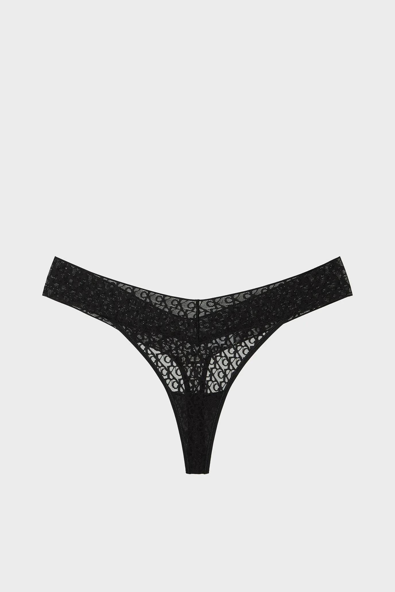 Жіночі чорні трусики з візерунком LOW RISE THONG 7