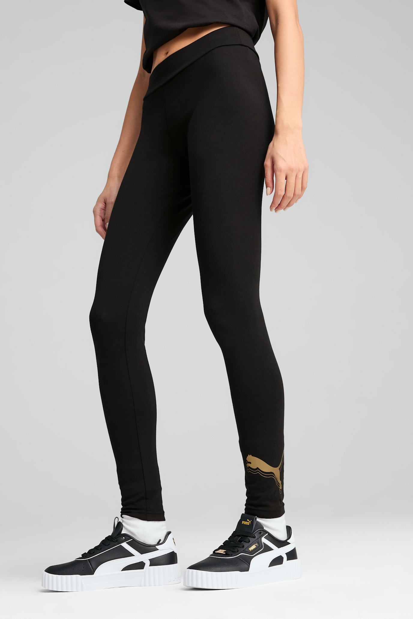 Жіночі чорні тайтси ESS METALLIC Leggings Women 1