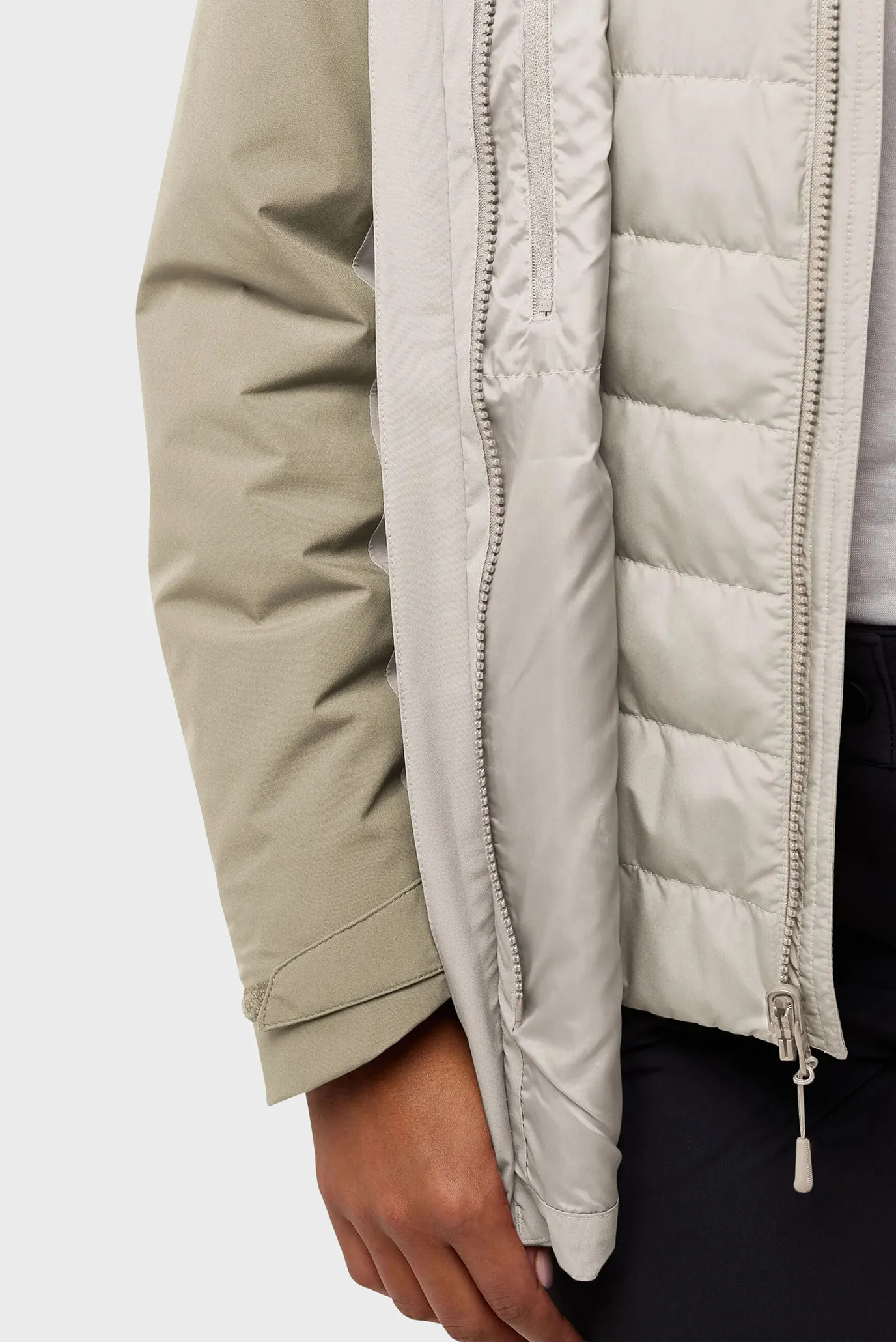 Женская бежевая куртка 3в1 7