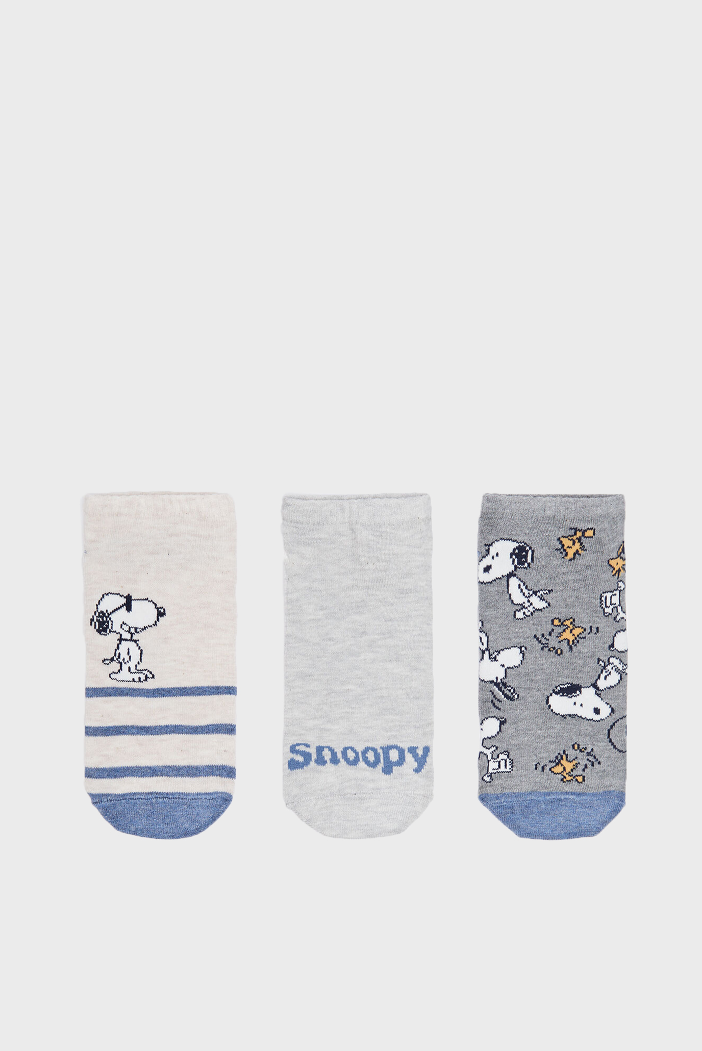 Женские серые носки (3 пары) Snoopy 1