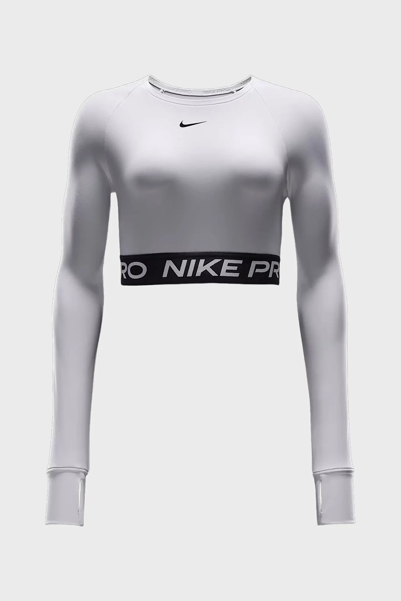 Женский белый топ NIKE PRO DF 365 CROP LS 6