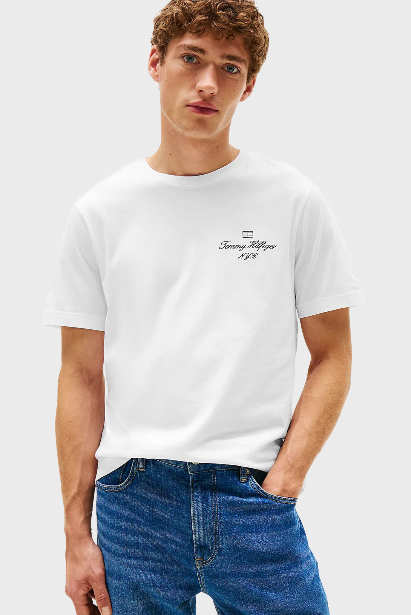Мужская белая футболка OUTLINE FLAG SCRIPT Белый XXL Tommy Hilfiger MW0MW39360 Мужская белая футболка OUTLINE FLAG SCRIPT Белый XXL Tommy Hilfiger MW0MW39360