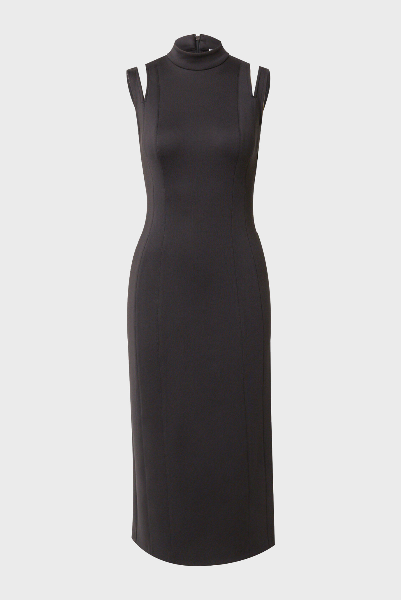 Женское черное платье TECHNICAL KNIT CUT OUT 1