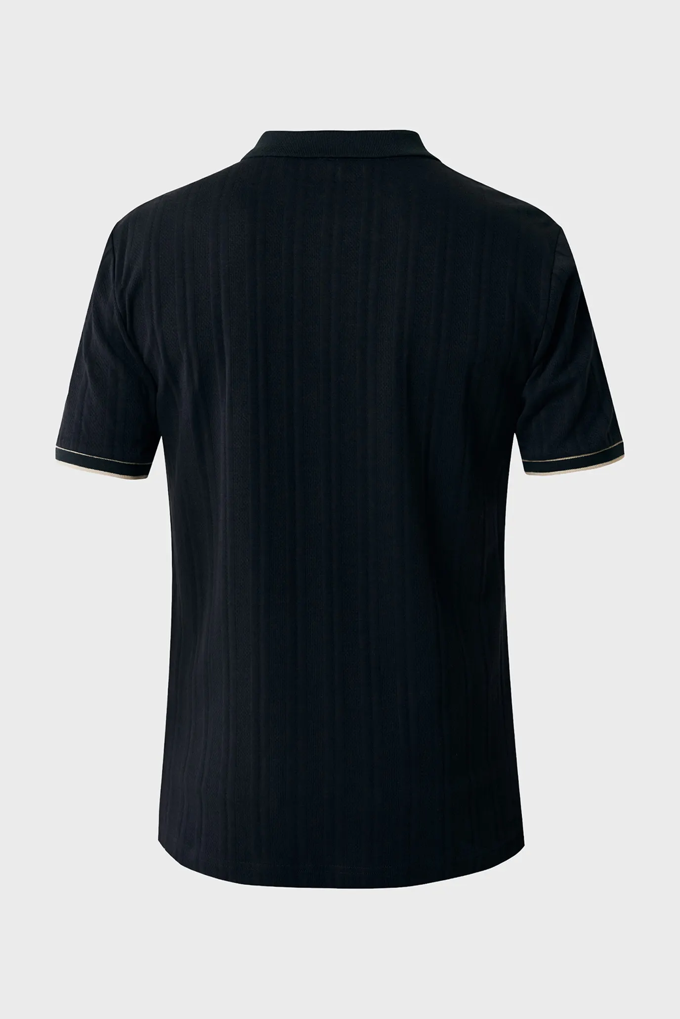 Мужское черное поло Jacquard polo regular fit 6