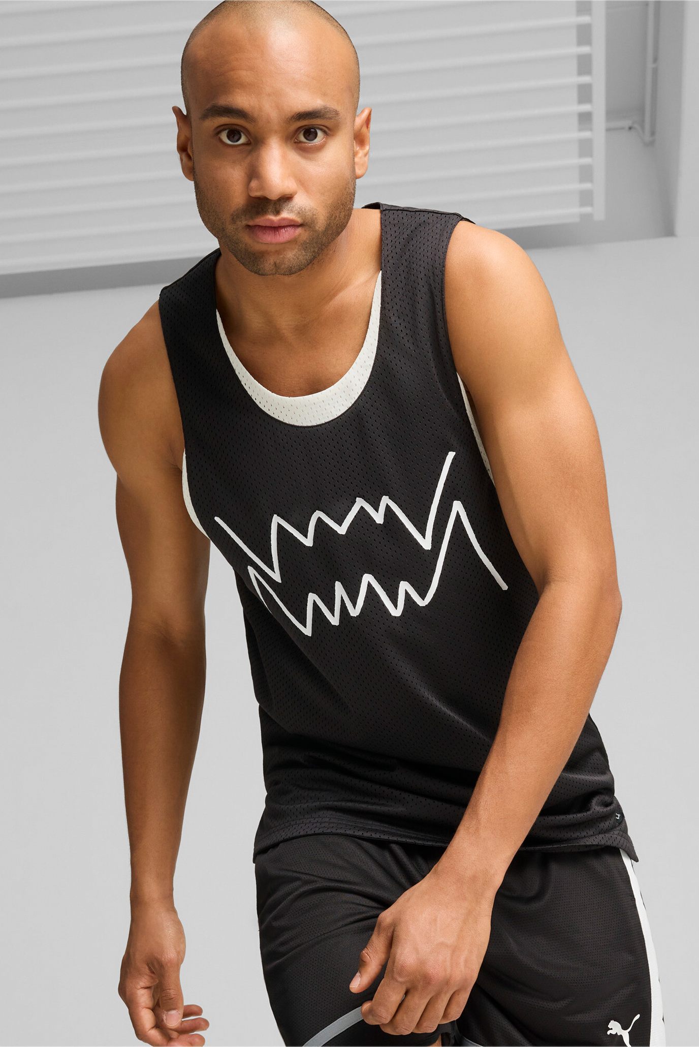 Чоловіча чорна майка Jaws Core Men's Basketball Tank 1