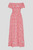 Женское розовое платье с узором