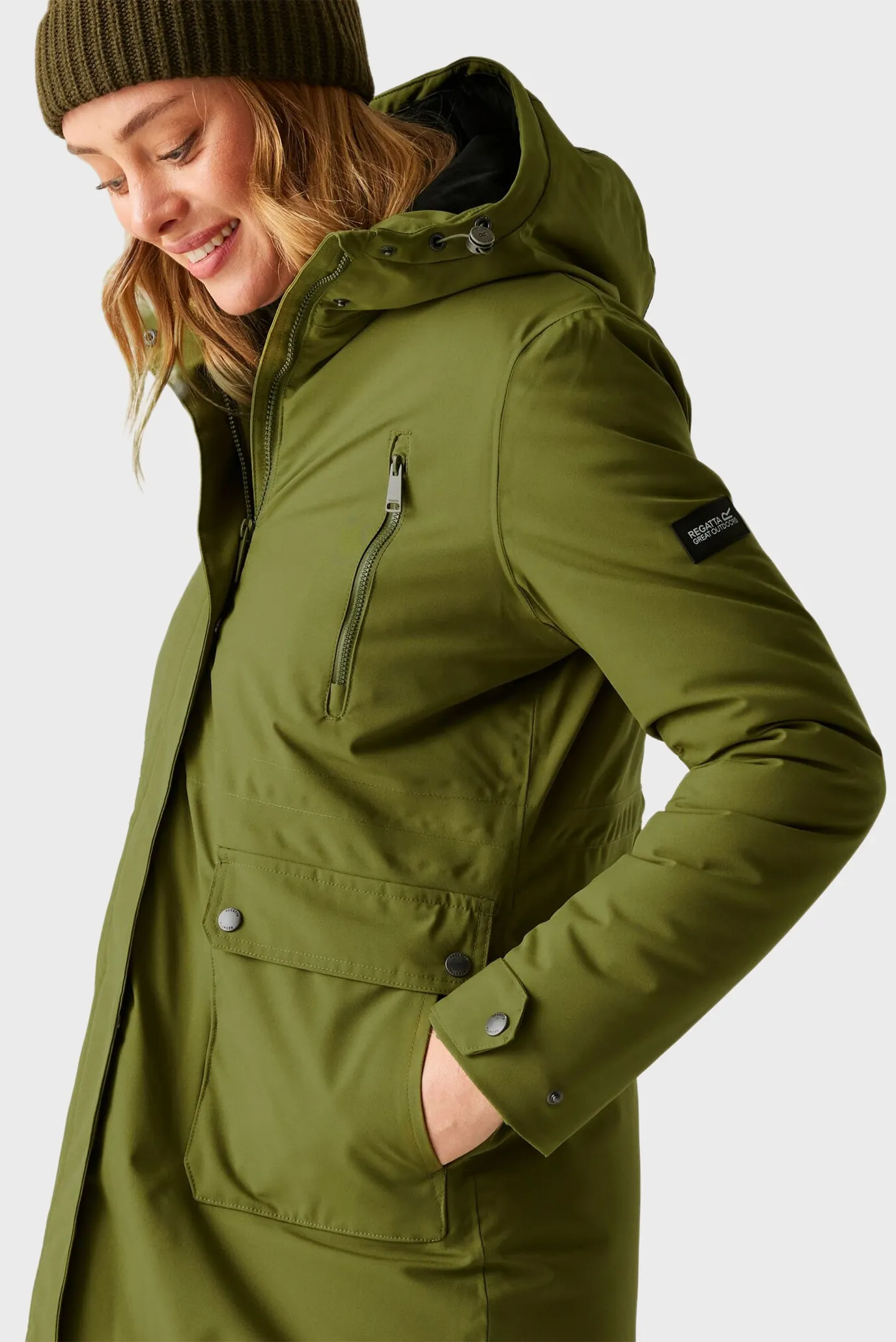 Жіноча зелена парка 4