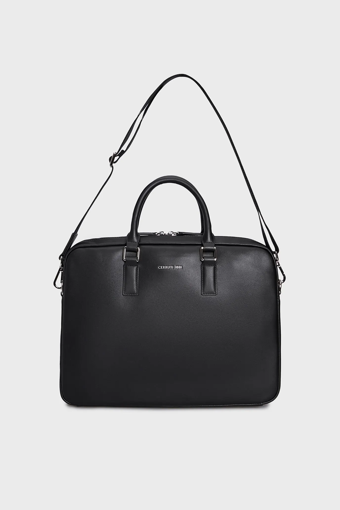 Чоловіча чорна шкіряна сумка для ноутбука BRIEFCASE IRAMA 5