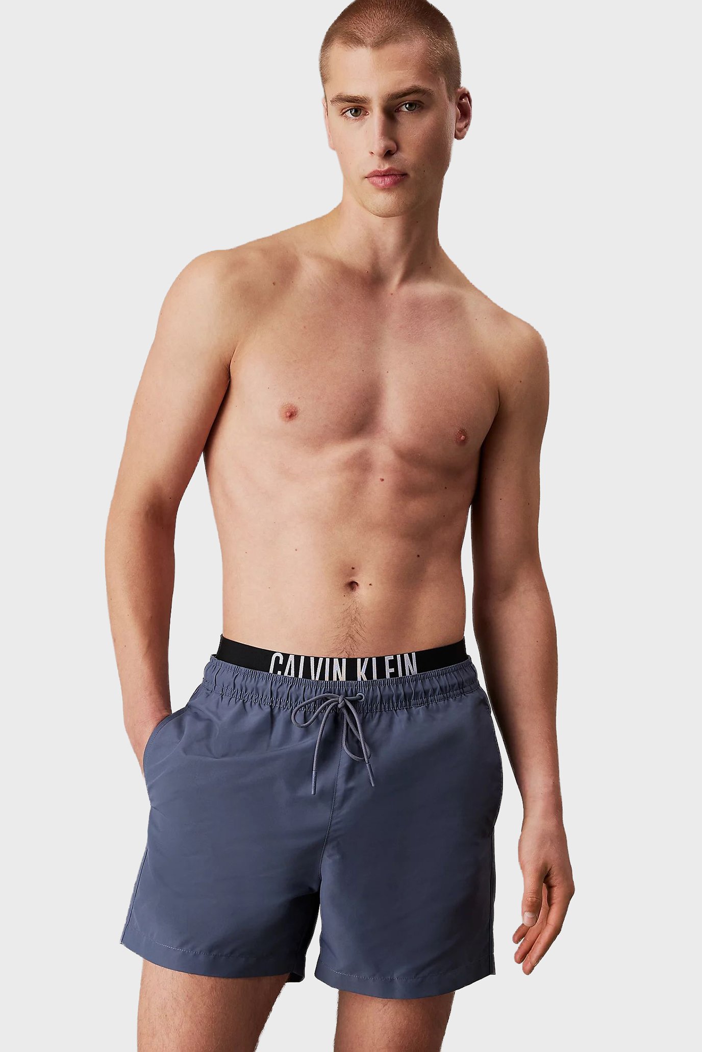 Мужские синие плавательные шорты MEDIUM DOUBLE WB Синий XXL Calvin Klein KM0KM01093 Мужские синие плавательные шорты MEDIUM DOUBLE WB Синий XXL Calvin Klein KM0KM01093