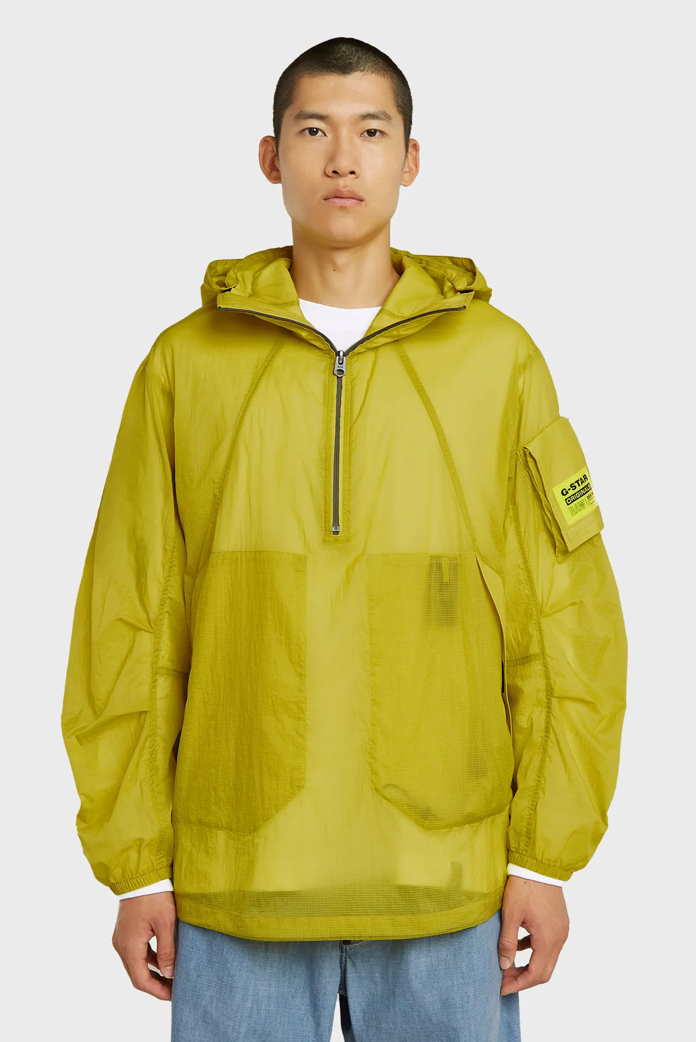 Чоловічий салатовий анорак Lightweight packable 1