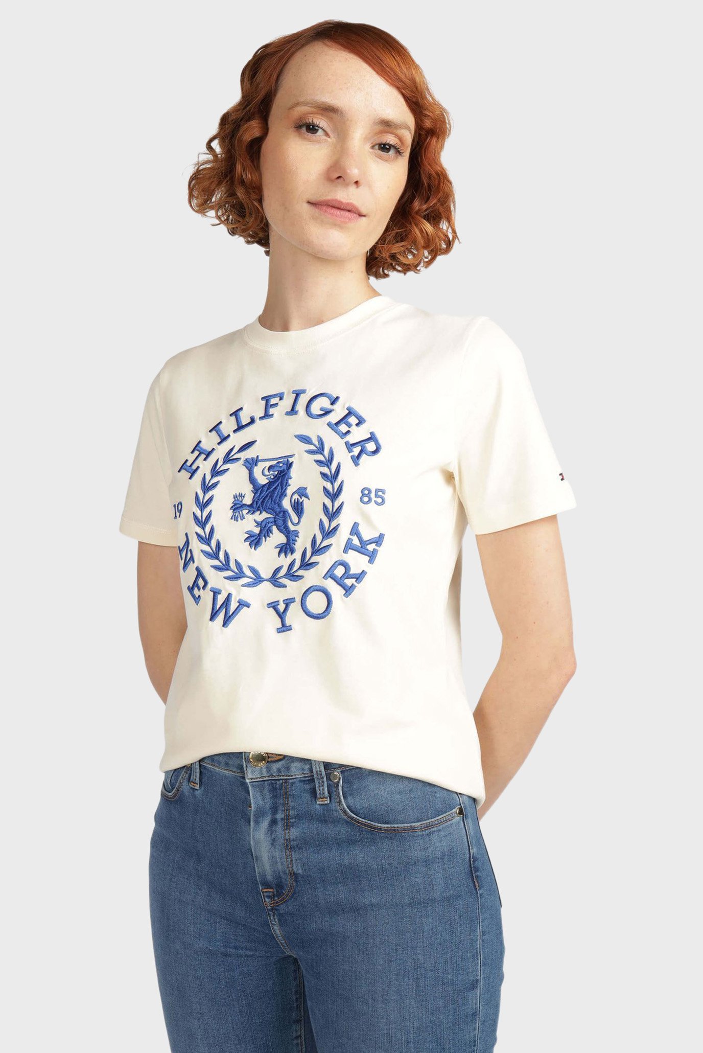 Жіноча бежева футболка REG CREST C-NK TEE SS 1