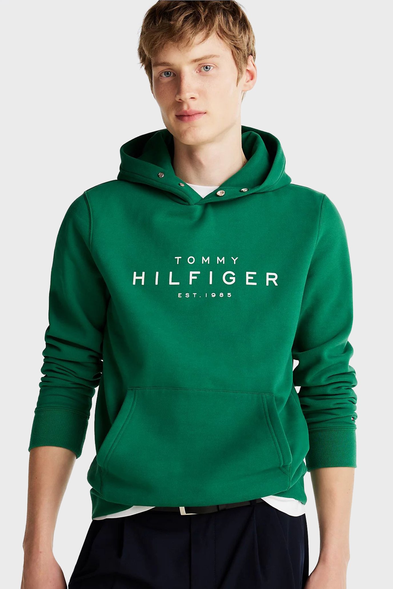 Мужское зеленое худи TOMMY HILFIGER HOODY 1