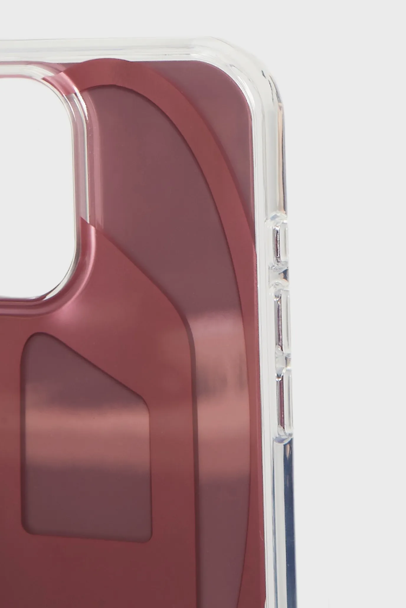 Розовый чехол для телефона Diesel Oval D Mirror Case FW24 for iPhone 16 Pro Max 2