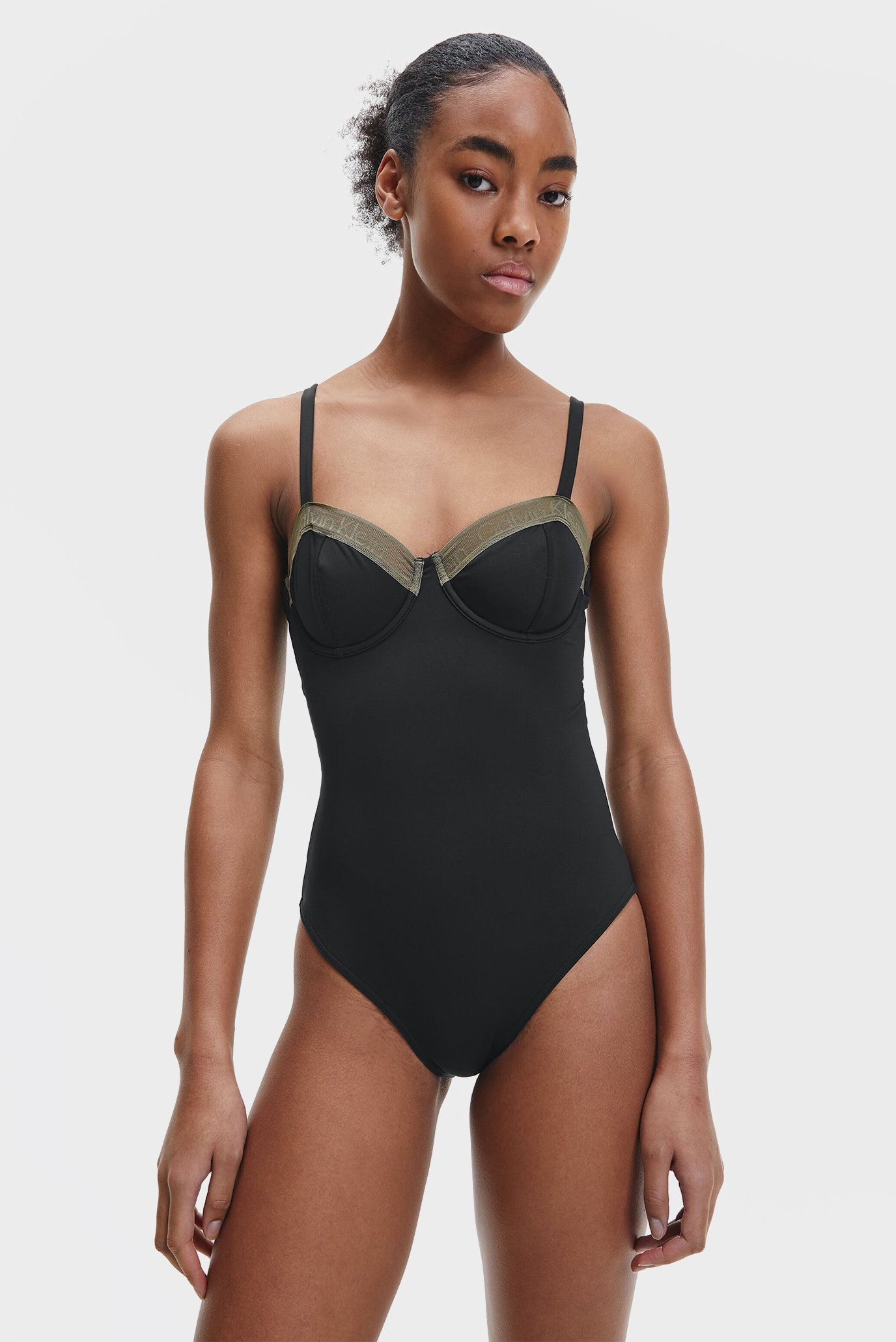 Женский черный купальник BALCONETTE ONE PIECE-UW Черный S Calvin Klein KW0KW01654 Женский черный купальник BALCONETTE ONE PIECE-UW Черный S Calvin Klein KW0KW01654